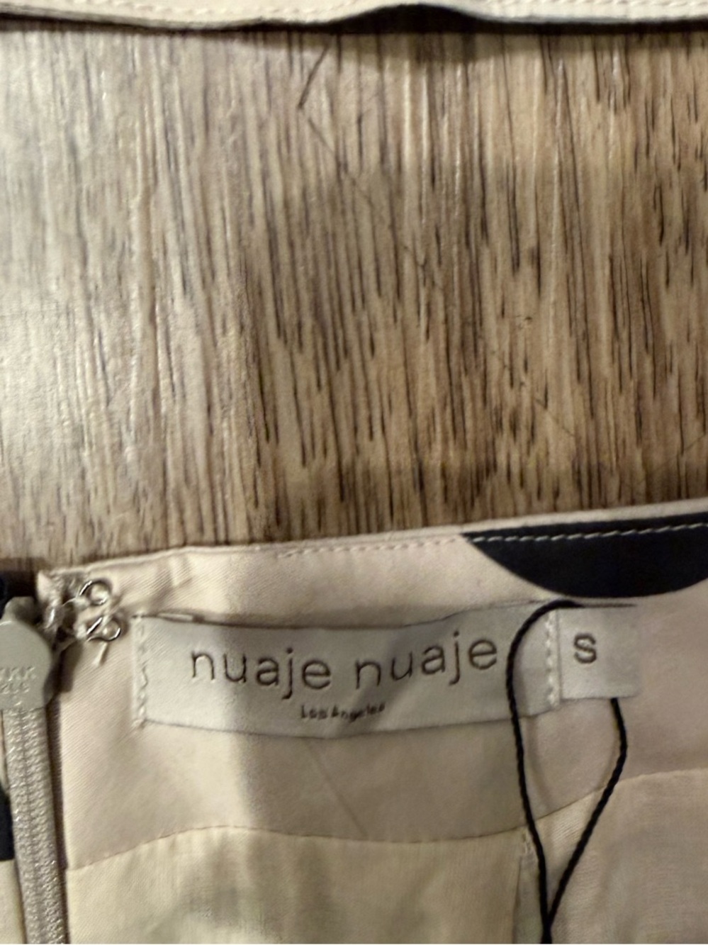 Nuaje Nuaje Beige Halter Polka Dot Top with Black Dots size S - Picture 5 of 5